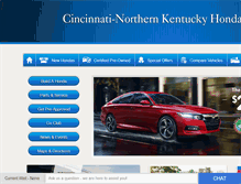 Tablet Screenshot of cincinnatinorthernkentuckyhondadealers.com